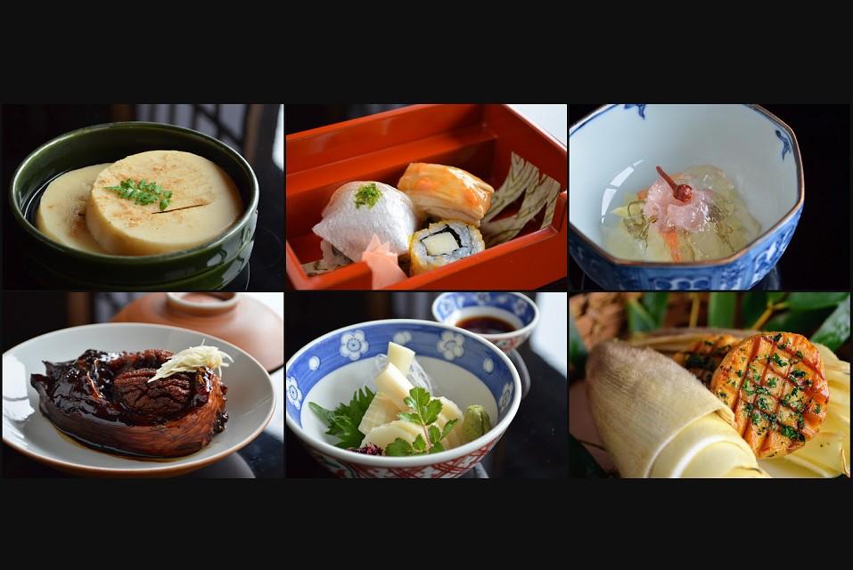 自家藪から朝堀りされた筍づくしの会席料理