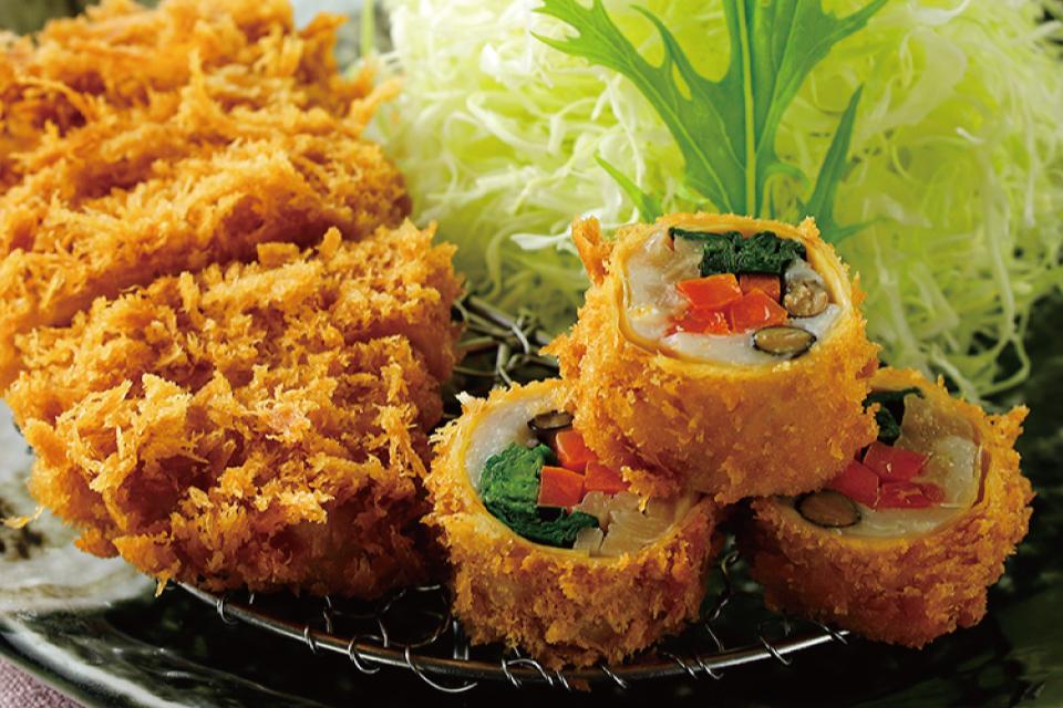 名代とんかつ かつくら 三条本店｜季節野菜の湯葉巻きかつ